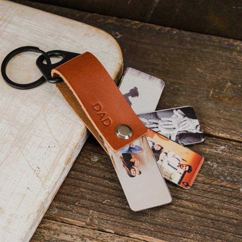 Custom keychain photo album - keychain scrapbook for him