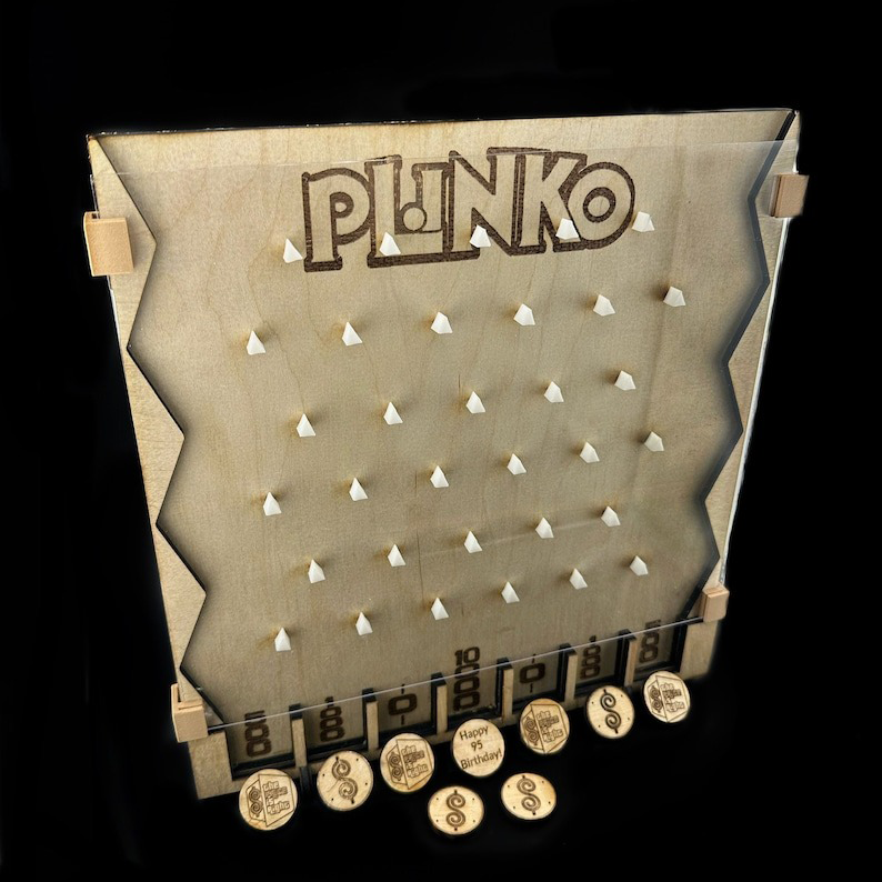 Plinko Board game With Custom Tokens