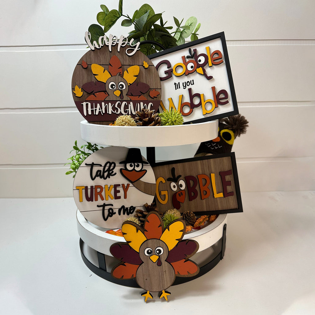 Thanksgiving Tiered Tray Decor