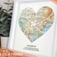 Personalized Heart Map - Wedding & Anniversary Gift for Travel Lover