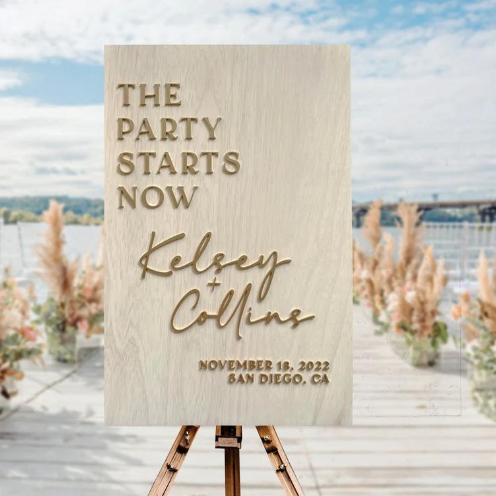 Personalized Wedding Entrance Sign - Welcome To Our Wedding