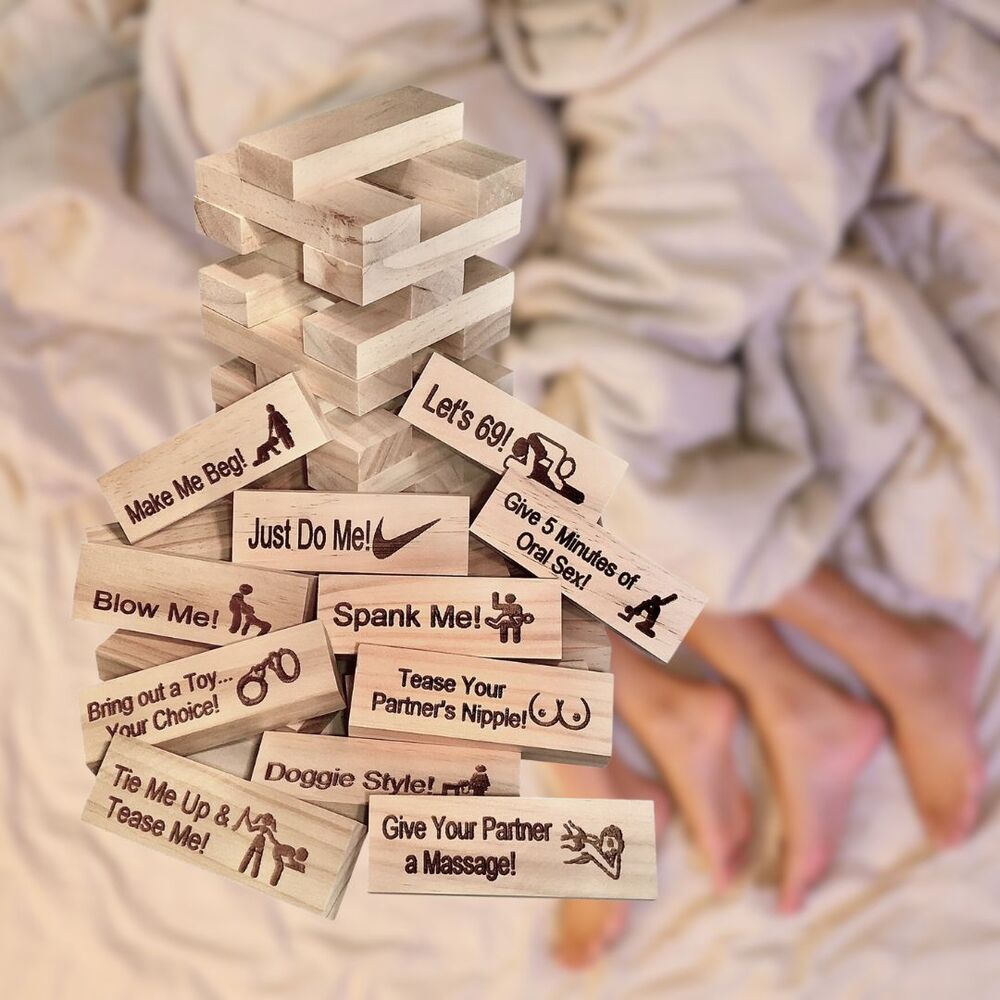 Super Sexy Jenga Game, Wooden Sexy gift for couple & date night ideas for Anniversary, Valentine, Wedding