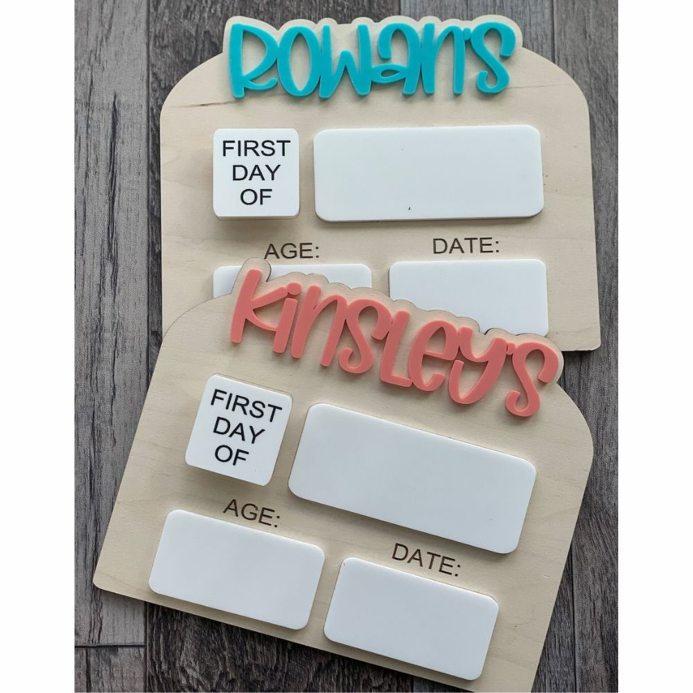 Personalized Wooden First Day Last Day of School Sign, Interchangeable school sign, Back to School sign