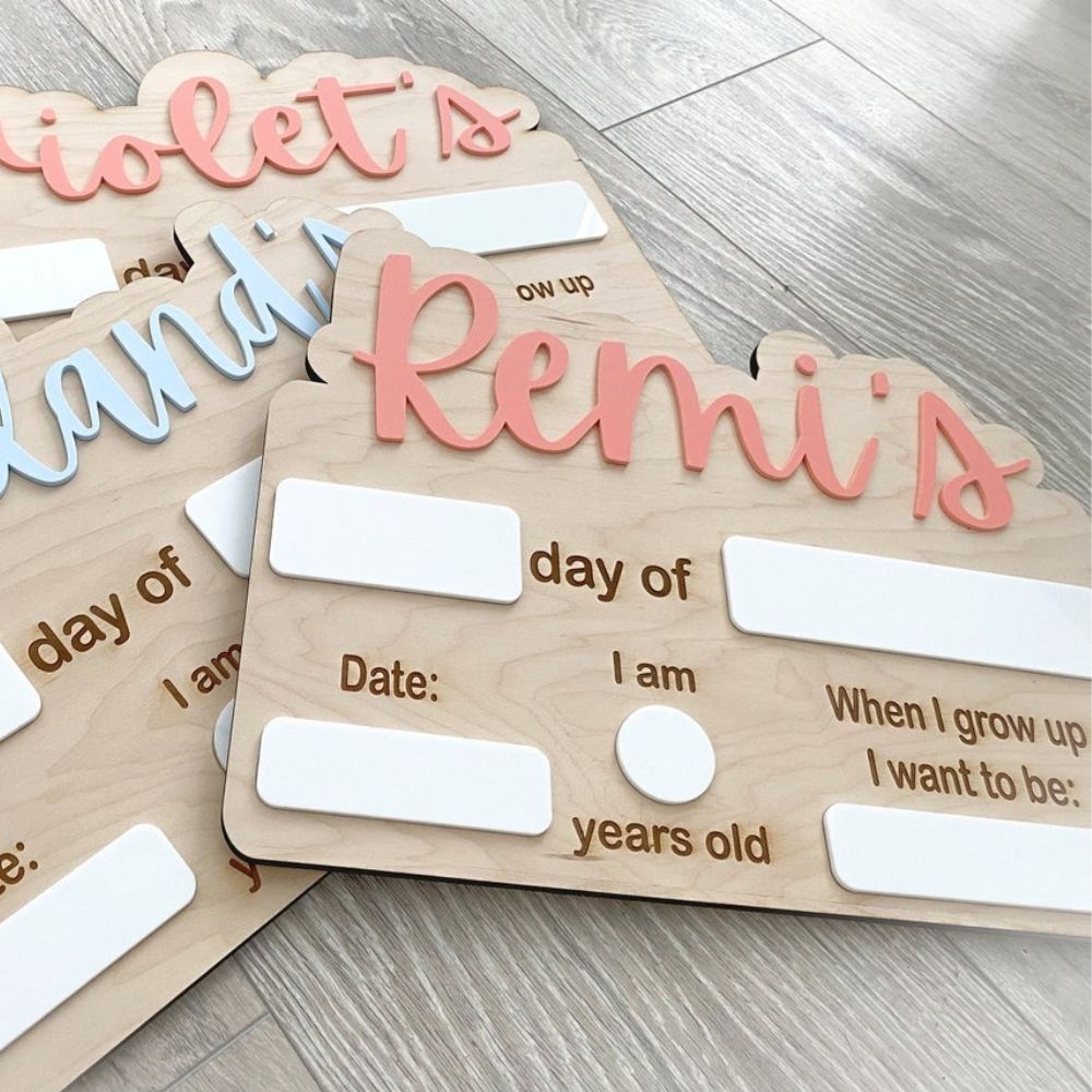 Personalized First Day Last Day of School Name Sign