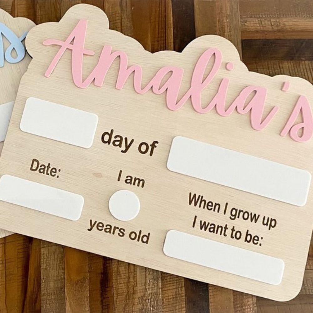 Personalized First Day Last Day of School Name Sign
