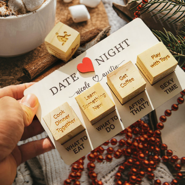 Date Night Dice After Dark Edition - Christmas Gift - Wooden Board Game for couple