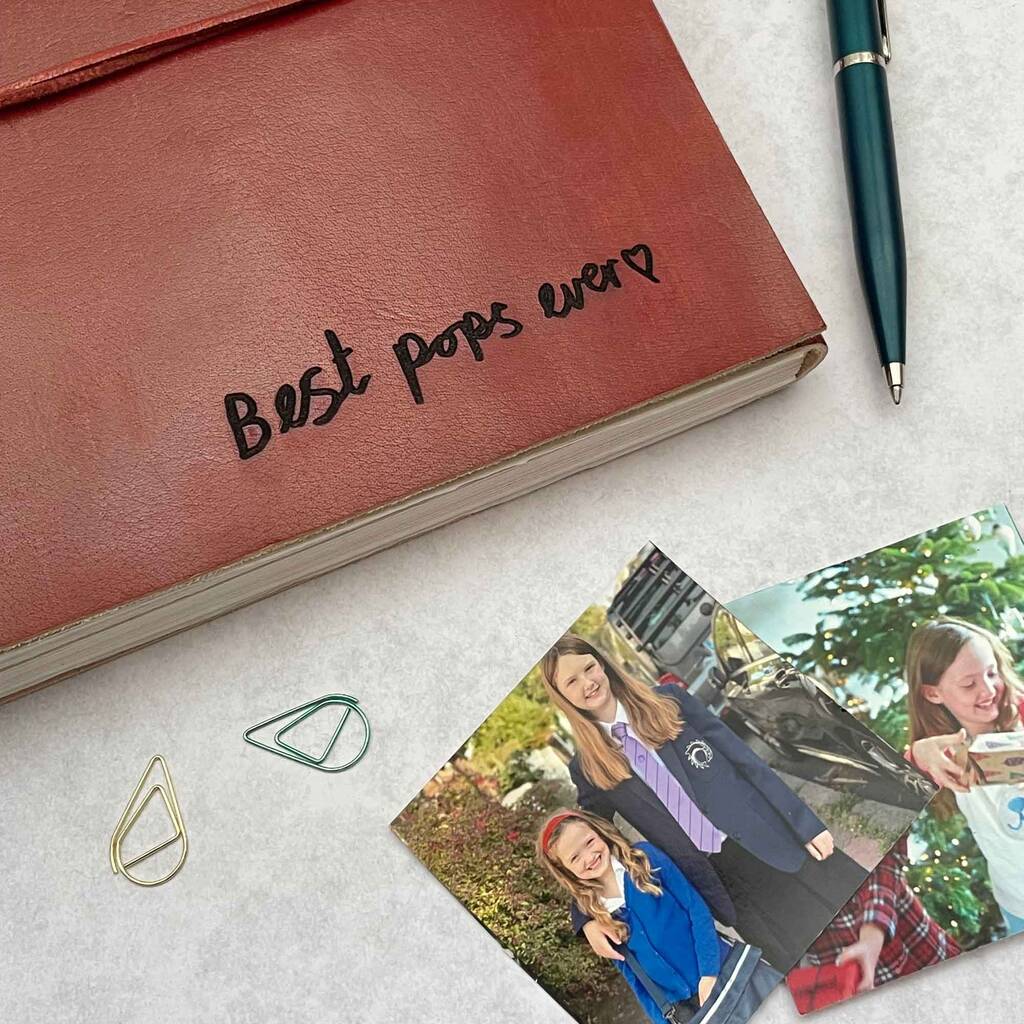Personalized Handwriting Leather Photo Album