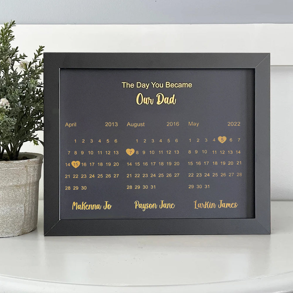 The Day You Became Our Dad Frame - Father's Day Gift