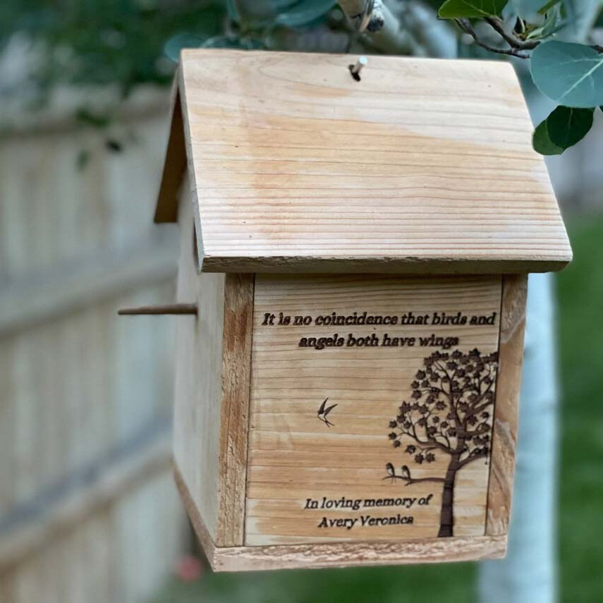 Personalized Memorial Bird House- Memorial Gift