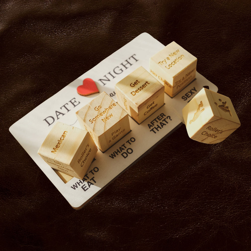 Date Night Dice After Dark Edition - Anniversary Gift - Wooden Board Game for couple