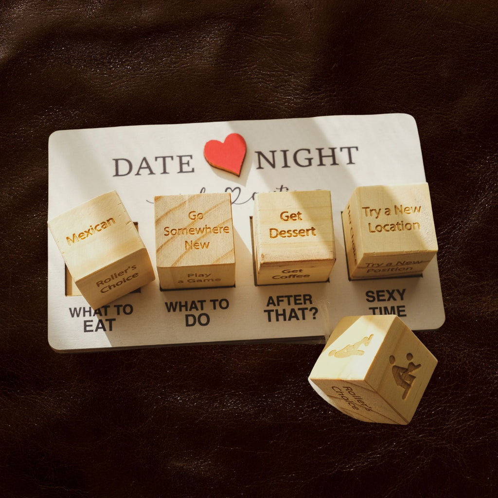 Date Night Dice After Dark Edition - Anniversary Gift - Wooden Board Game for couple