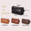 Personalized Toiletry Bag - Leather Anniversary Gift for Him