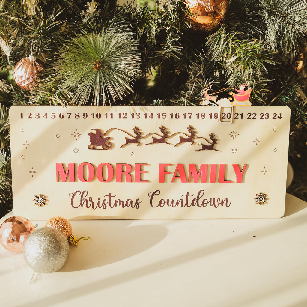 Personalized Family Name Christmas Countdown Calendar