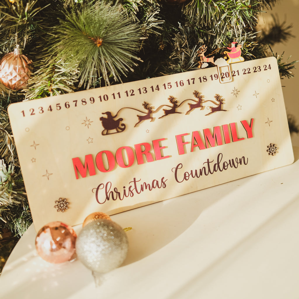 Personalized Family Name Christmas Countdown Calendar