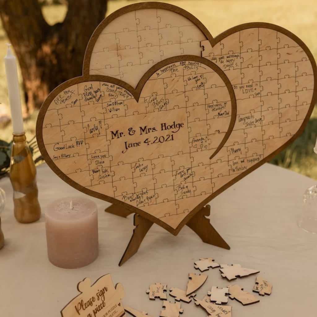 Custom Puzzle Guest Book Sign - Wedding Guest Book Alternative
