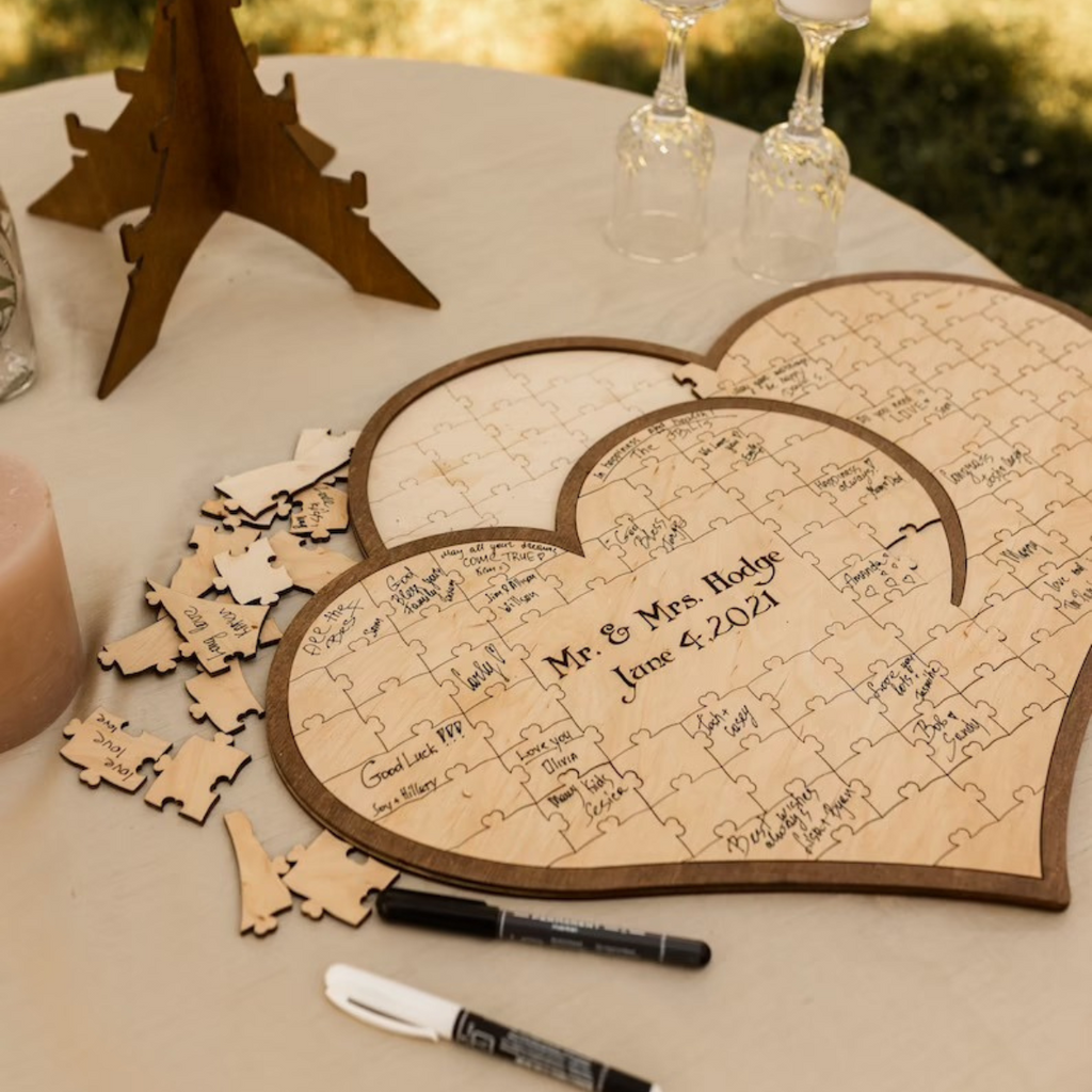 Custom Puzzle Guest Book Sign - Wedding Guest Book Alternative
