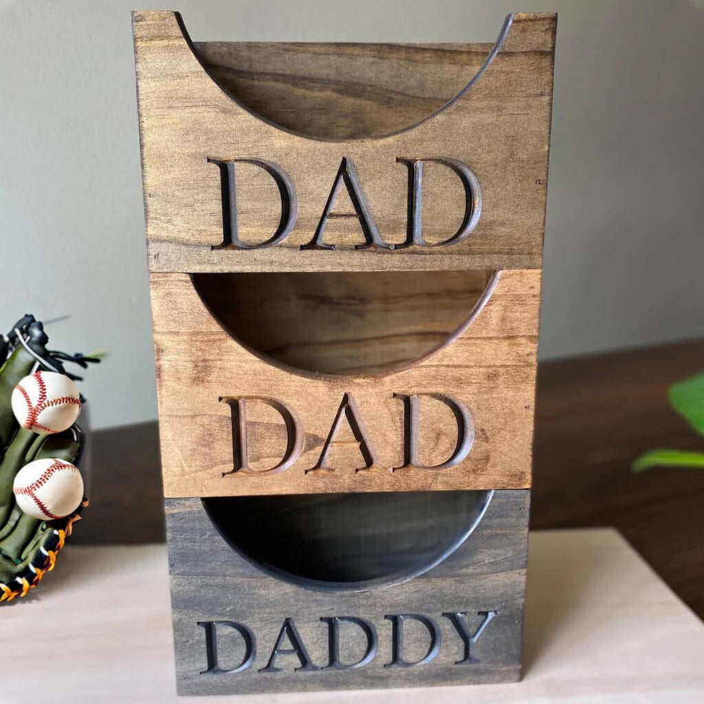 Personalized Business Card Holder - Rustic wood - Fathers Day Gift