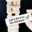 Set of 2 Naughty Date Night Ideas - Bang Box Token Set & Sexy Bang Jenga  - Wooden Board Game for couple