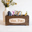 Personalized Elegant Wooden Desk Organizer Wood Planter - Teacher Gift