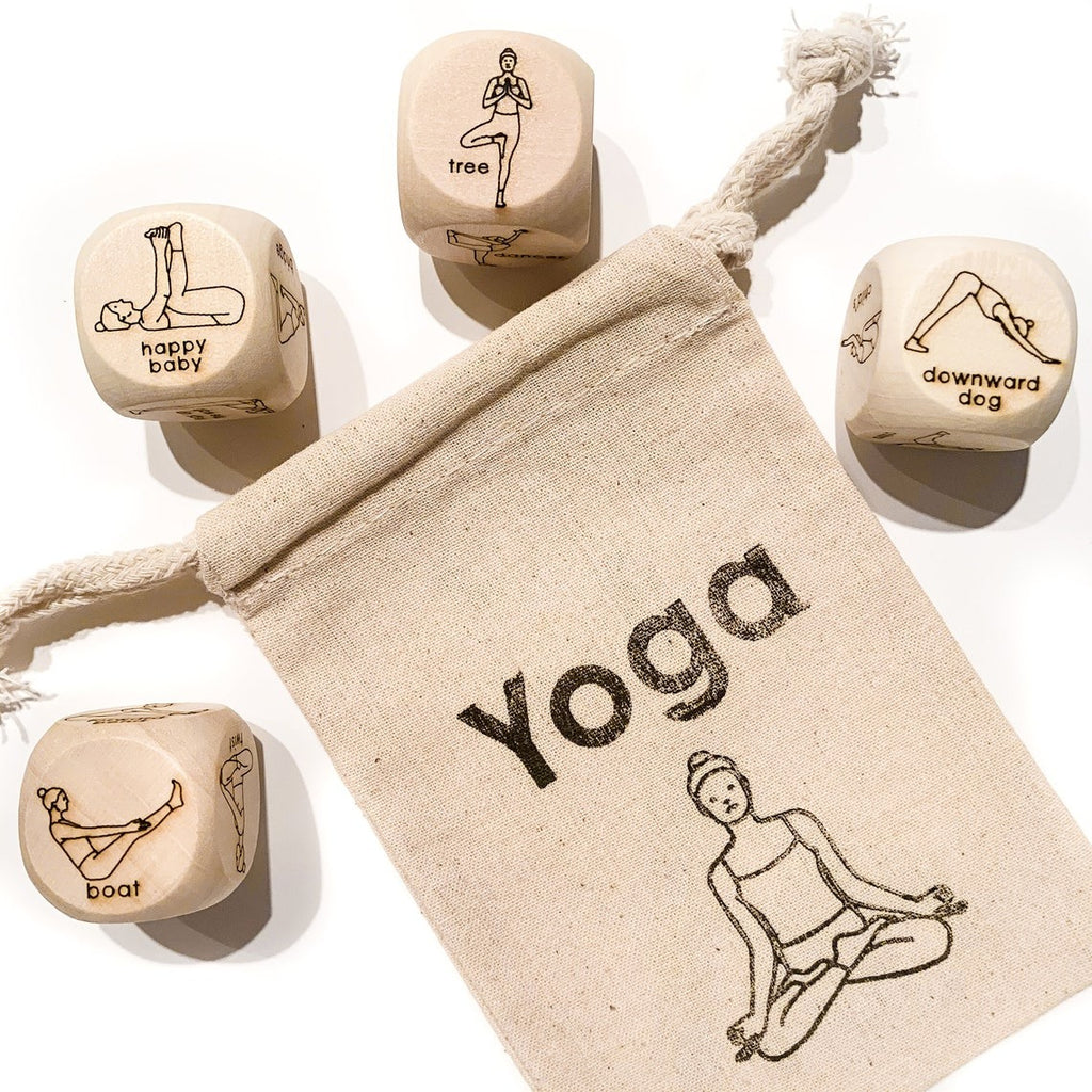 Wooden Yoga Dice, Children's Yoga Poses - Christmas Activities For Family And Kids
