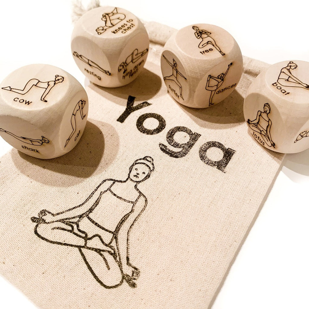 Wooden Yoga Dice, Children's Yoga Poses - Christmas Activities For Family And Kids
