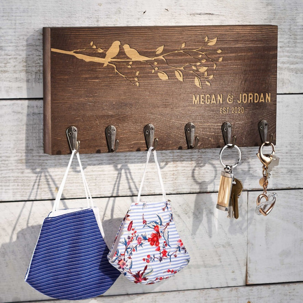 Personalized Wooden Rustic Key Hanger