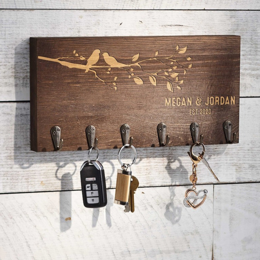 Personalized Wooden Rustic Key Hanger