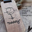 Personalized Wooden Keychain With Kid's Drawing - Father's Day Gift
