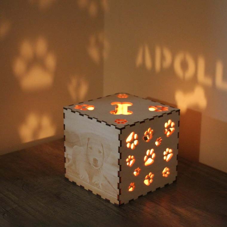 Personalized Memorial Light Photo Box, Sympathy Gift for Pet Loss Ones