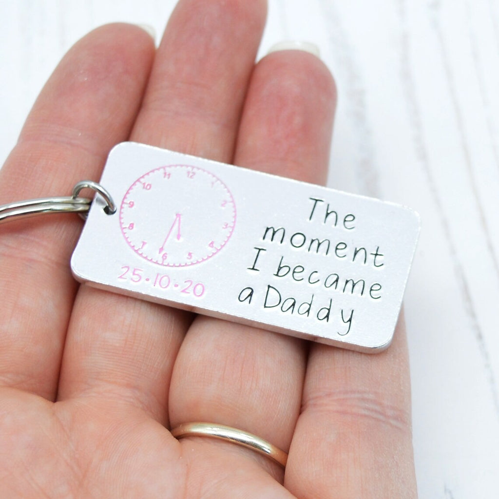 The Moment I Became a Daddy Keyring - Father's Day Gift