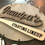 Personalized Wooden Sign Grandpa's Starting Lineup - Father's Day Gift