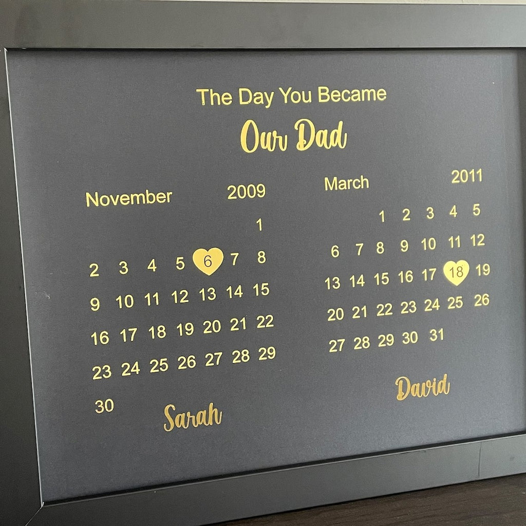 The Day You Became Our Dad Frame - Father's Day Gift