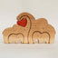Wooden elephants family puzzle, Family keepsake gifts