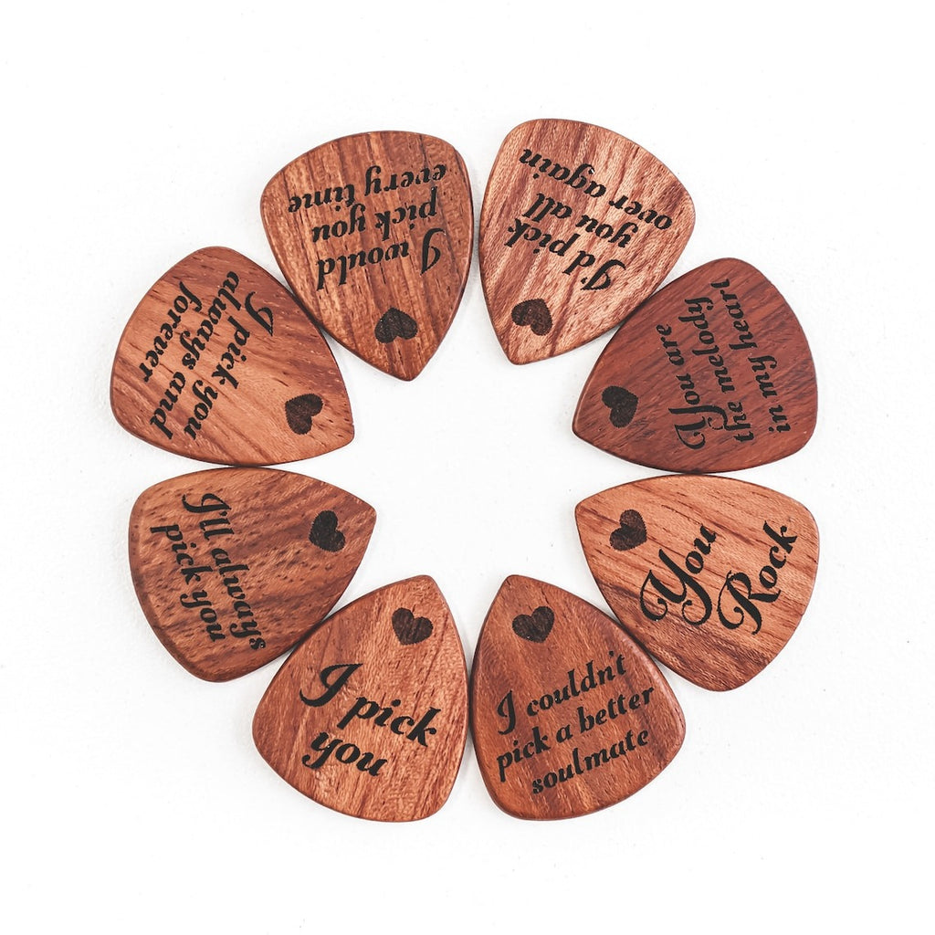 Personalized Wooden Guitar Pick Box - Christmas Gift for Him