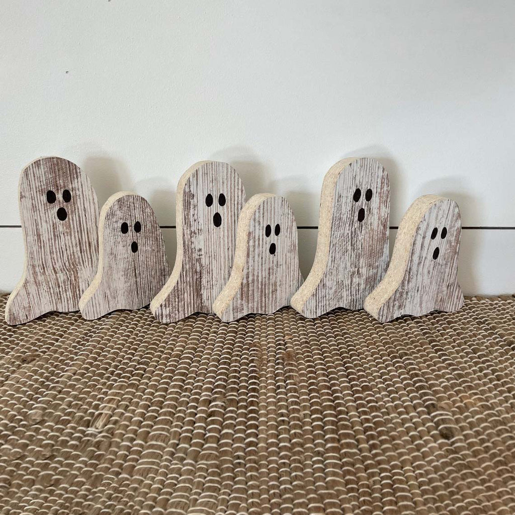 Wood Ghost set, Weathered Ghosts - Halloween Decor