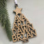 Personalized Wooden Ornament Christmas Tree With Family Names - Christmas Ornament