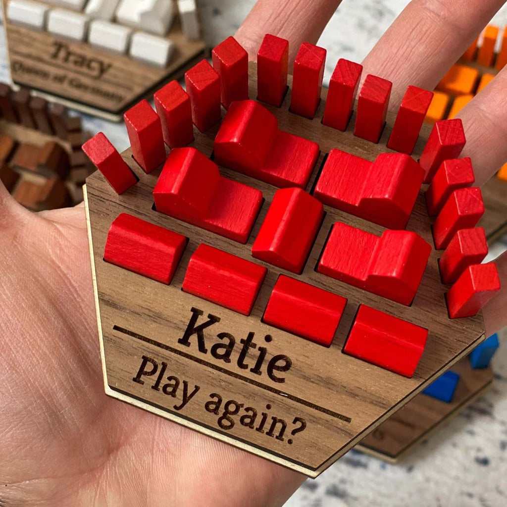 Personalized Game Piece Holders for popular game board