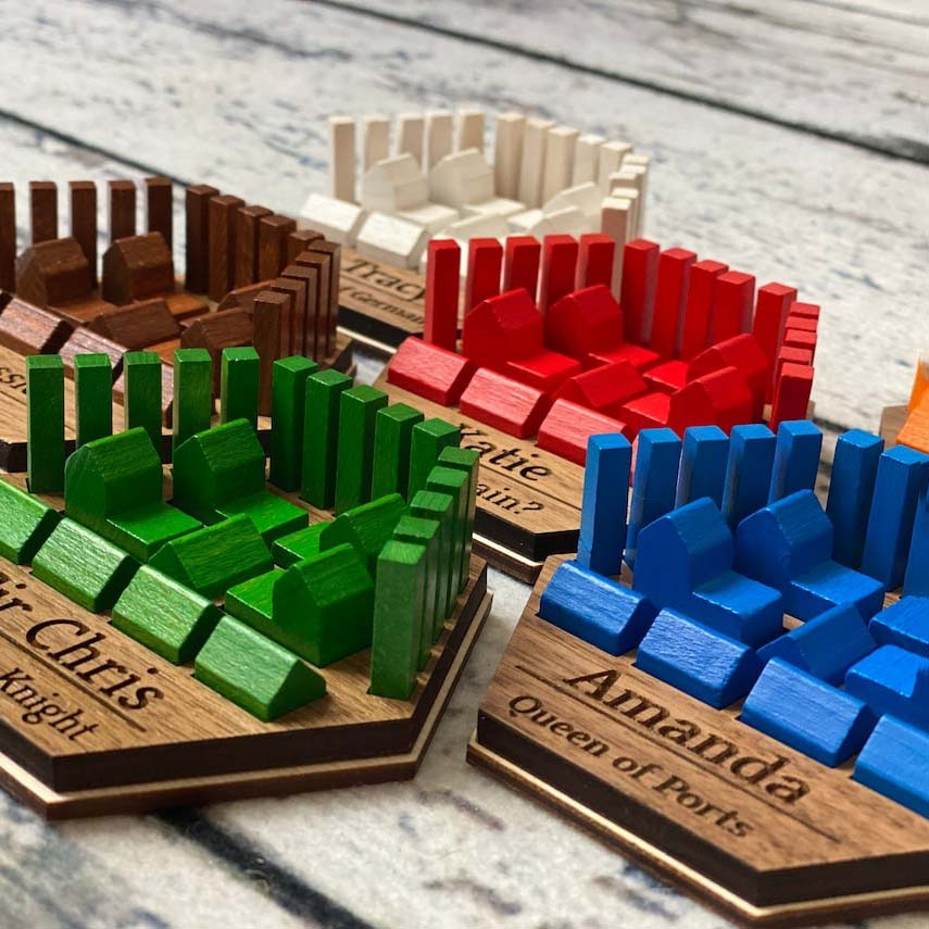 Personalized Game Piece Holders for popular game board
