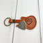 Personalized Guitar Shaped Leather Keychain With Engraved Guitar Pick