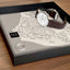 Personalized Cotton Map Catchall Tray - Anniversary Gift