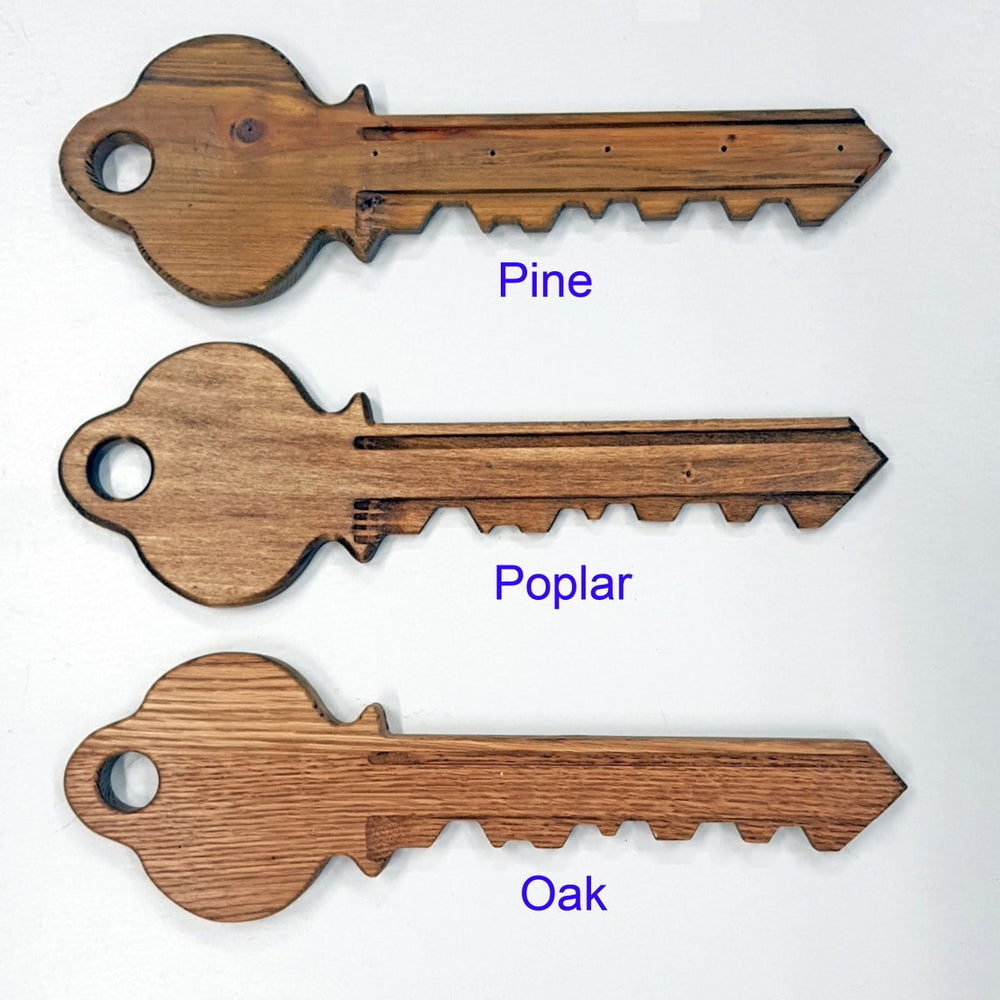 Personalized Wooden Key Holder Key Shape