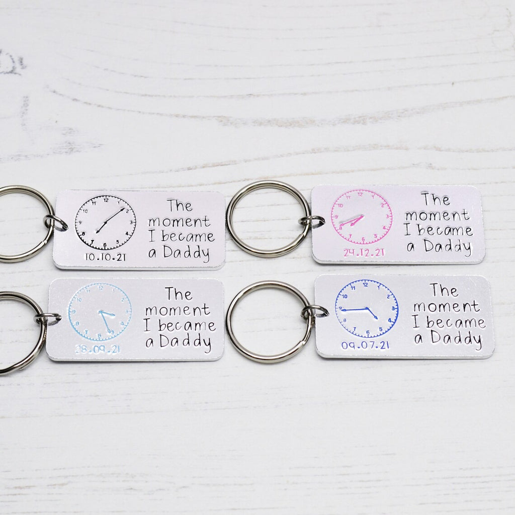 The Moment I Became a Daddy Keyring - Father's Day Gift