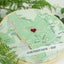Personalized map With embroidery hoop - Anniversary Gift