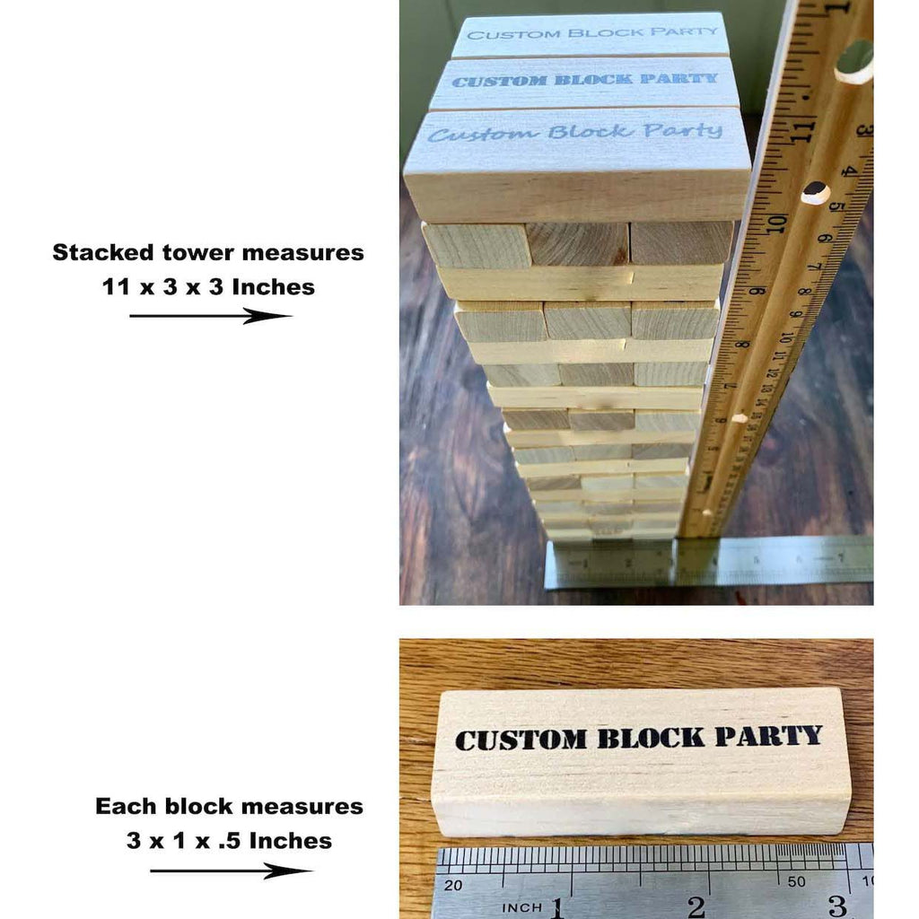 Personalized Wooden Block Tower Game For Couple - Anniversary Gift