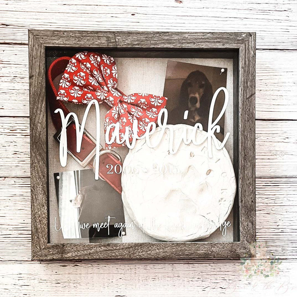 Personalized Memories Keepsake Shadowbox with Name/Dates/Quote