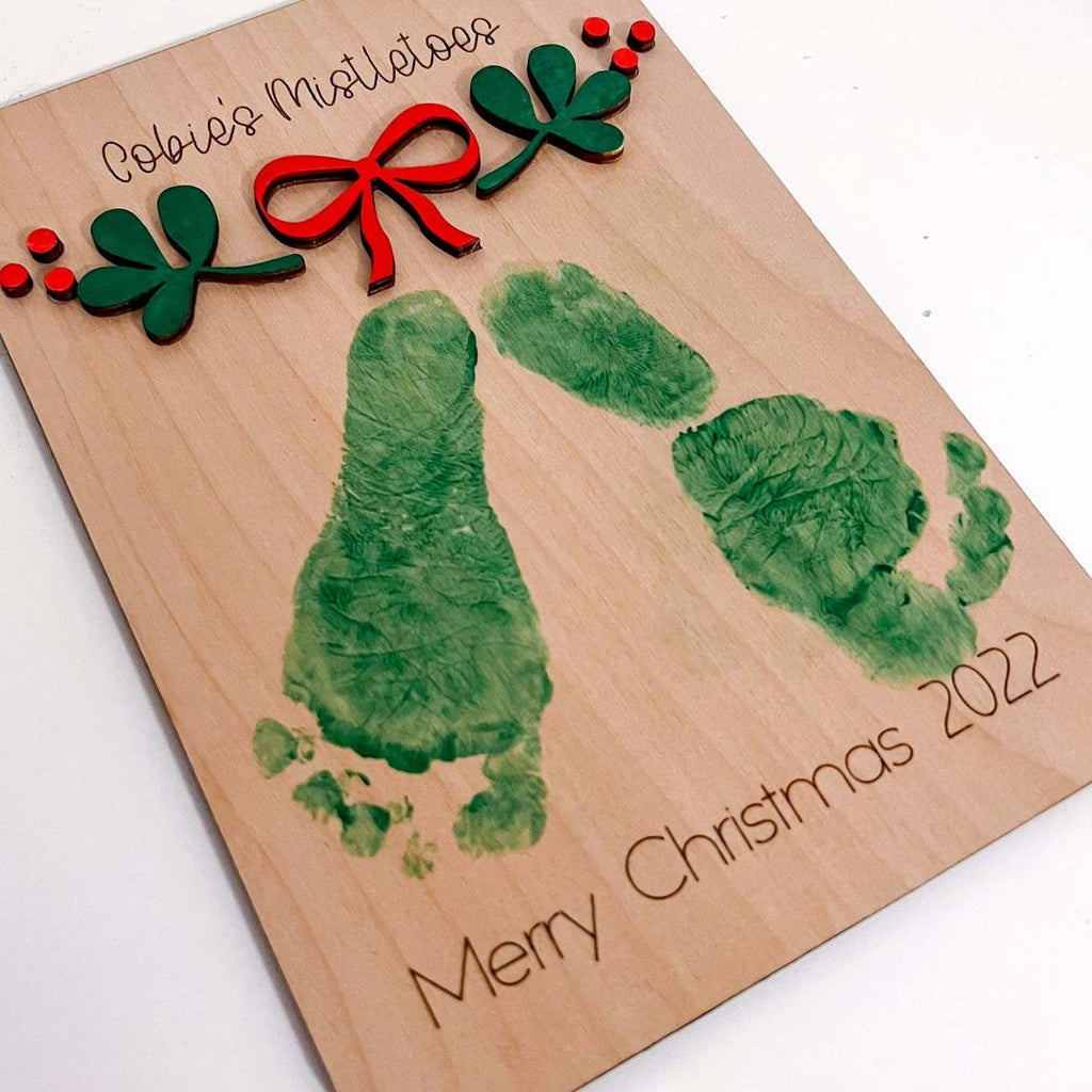 Mistletoe Footprint - Baby’s First Christmas