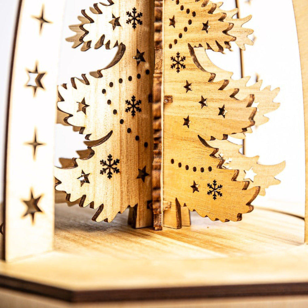 DIY Wooden Christmas Pyramid, Christmas Candle Carousel - Christmas Decoration