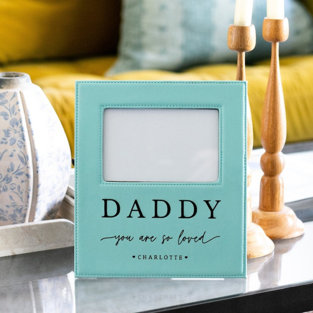 Personalized Leather Frame We Love You So - Father's Day Gift