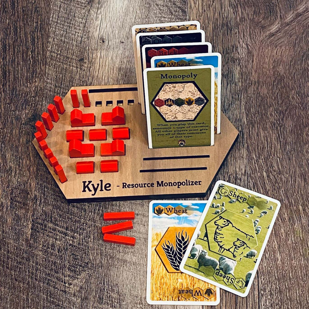 Personalized Game Piece Card Holders for popular game board
