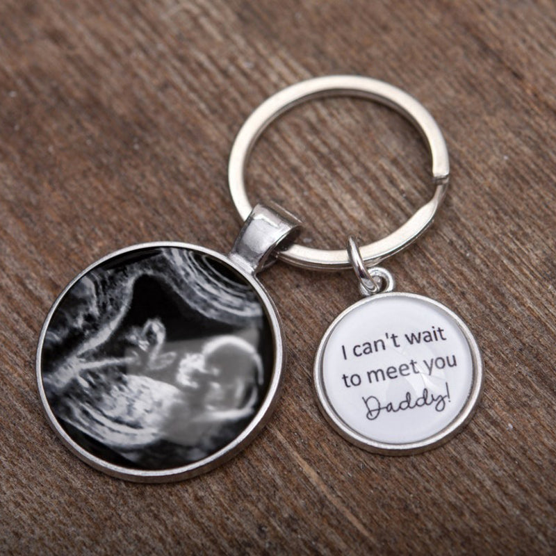 Personalized Ultrasound Keychain, Gift For Dad To Be - Father's Day Gift